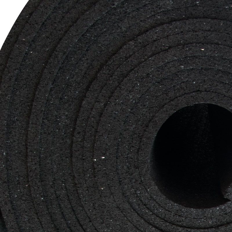 Gummigulv beskyttelsesmatte 10 mm 1x5 m rull 5 m² R10 bakside