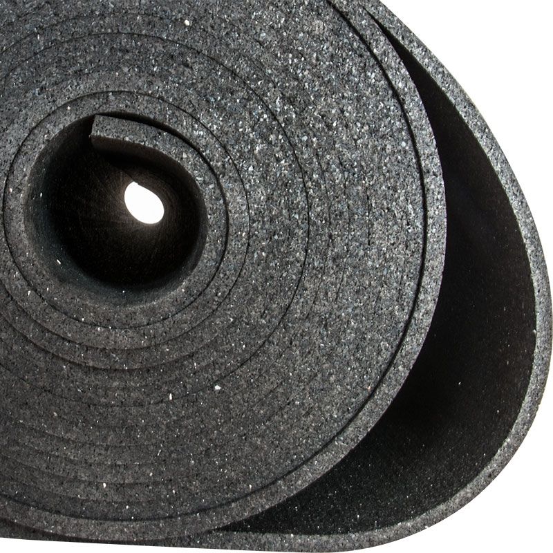 Montert Gummigulv beskyttelsesmatte 8 mm 1x5 m rull R10 i treningsrom