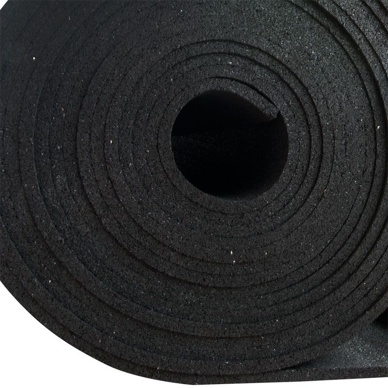 Bakside av Gummigulv på rull 8 mm 1 x 5 m Gymfloor