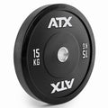 Gym Bumper Plate 15 kg gummi vektskive 50 mm forfra
