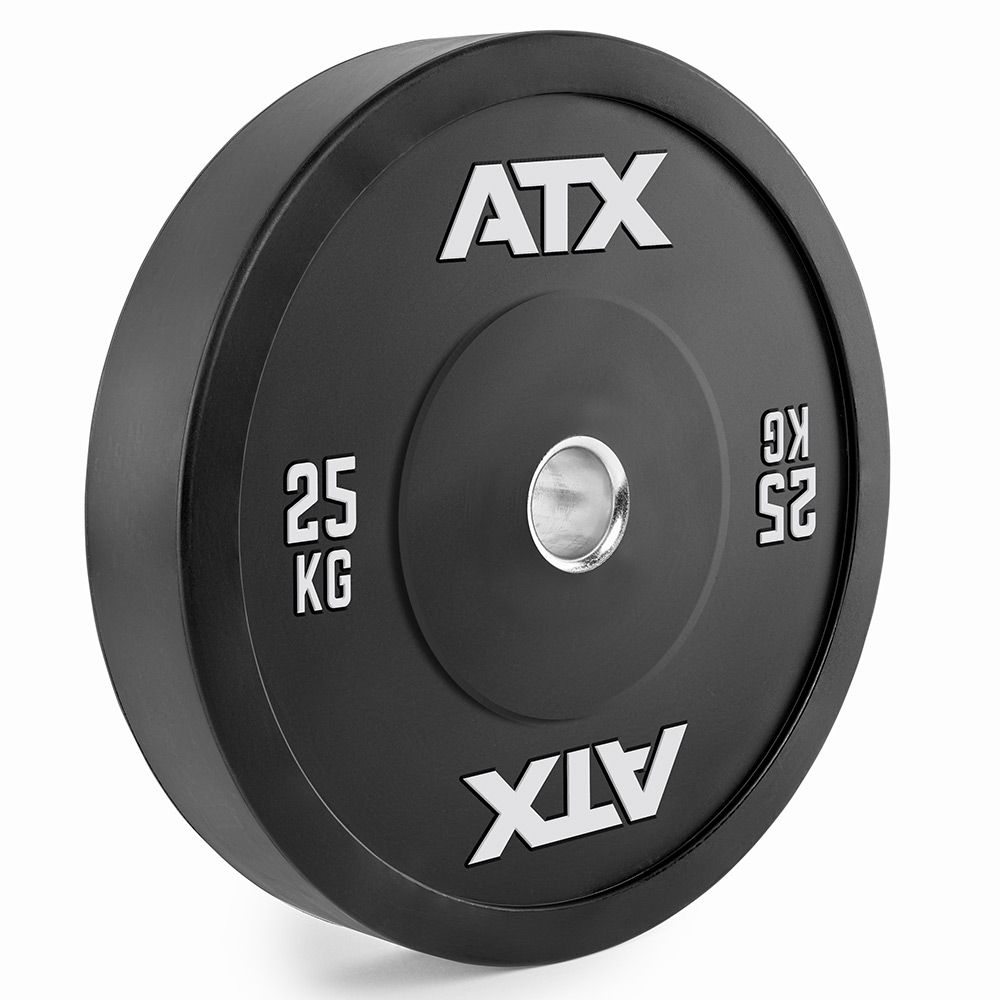 Gym Bumper Plate 25 kg gummi vektskive 50 mm forfra