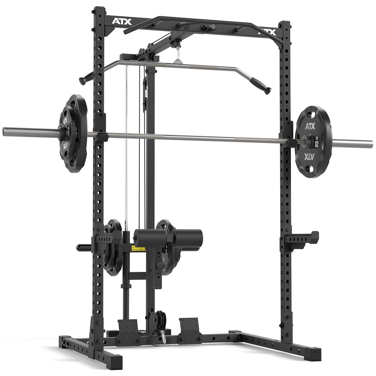 Half Rack 510 med lat pulldown vektskiver 195 cm bakside