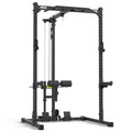 Half Rack 510 med lat pulldown vektskiver 195 cm forfra