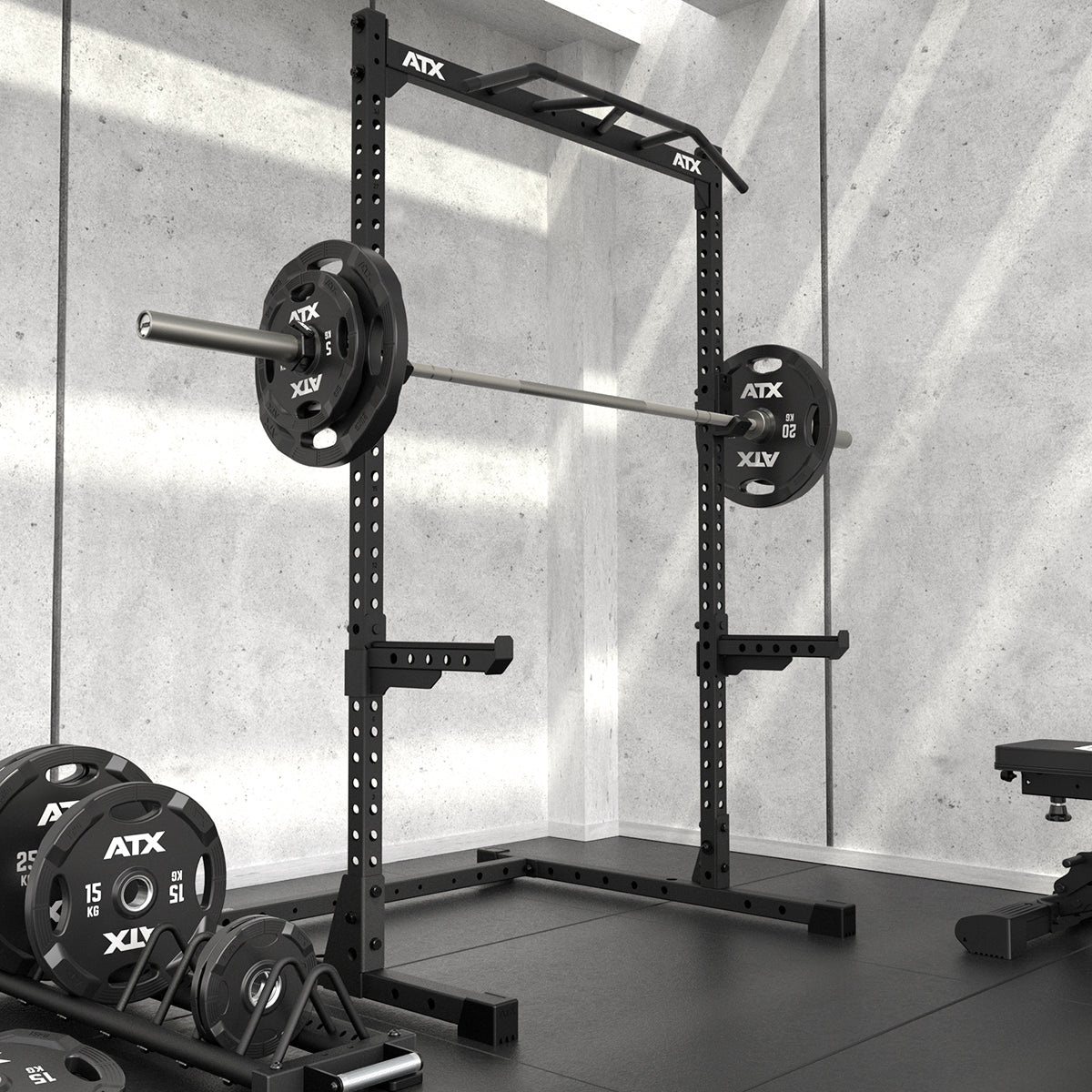 Half Rack 510 høyde 195 cm belastning 500 kg Series 500 klimmzugstang detalj