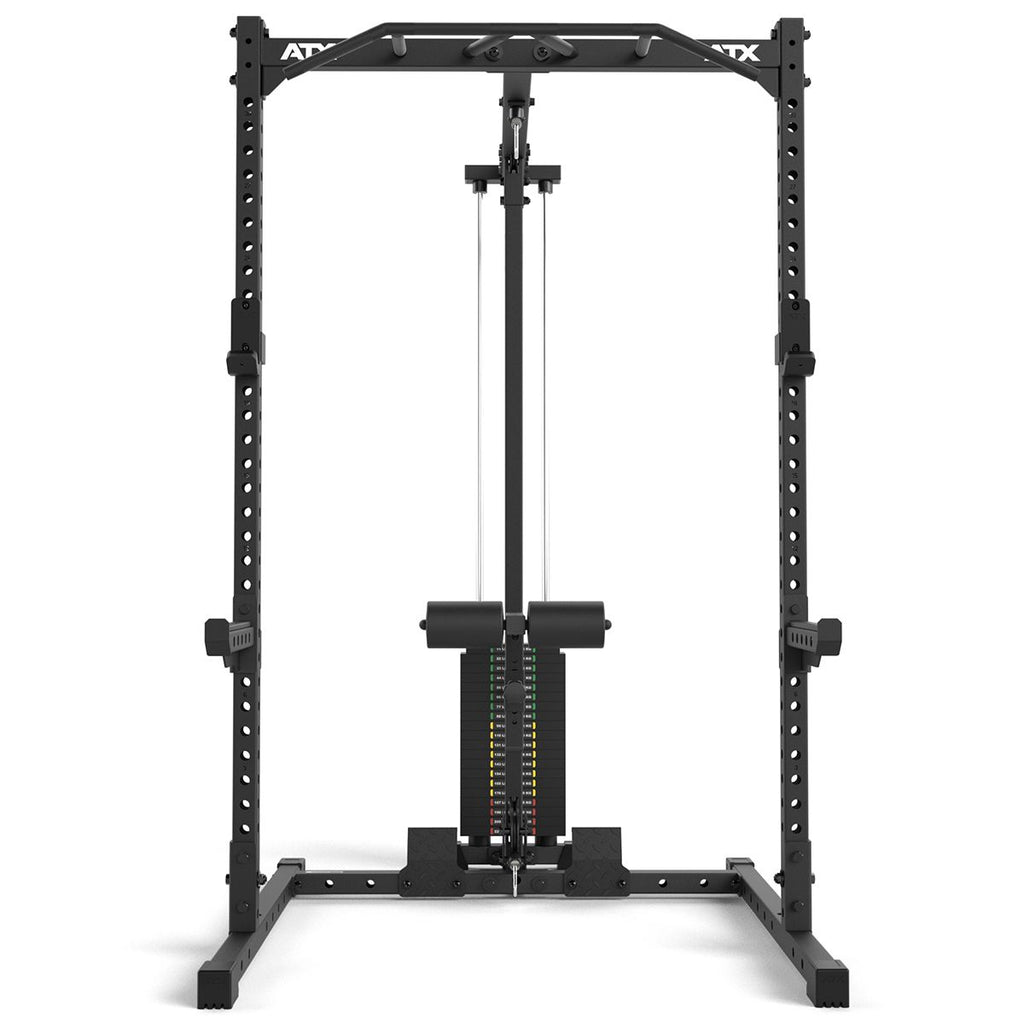 Half Rack 510 med lat pulldown 100 kg vektstabel 195 cm med vektstabel