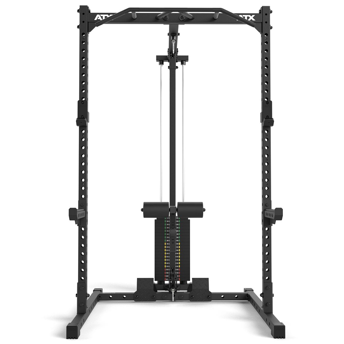 Half Rack 510 med lat pulldown 100 kg vektstabel 195 cm med vektstabel