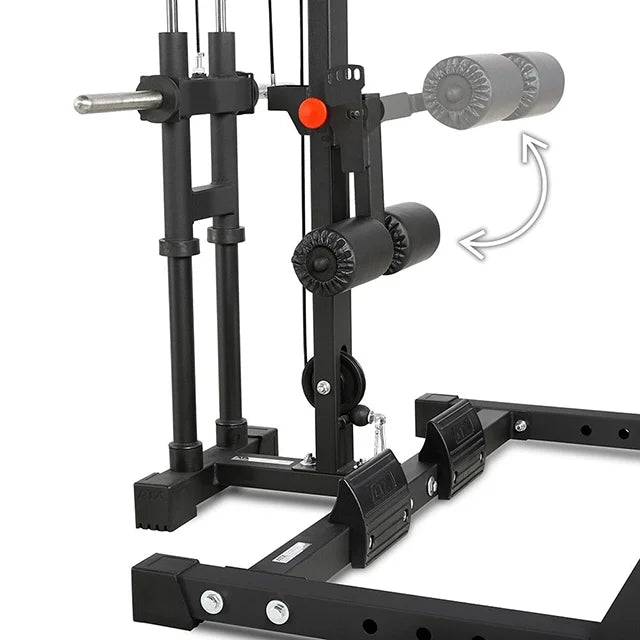 Sidevisning av Half Rack 620 komplettsystem med lat pulldown plate load - ATX