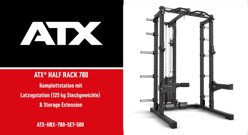 Detalj av Half Rack 780 med extension og lat pulldown vektstabel