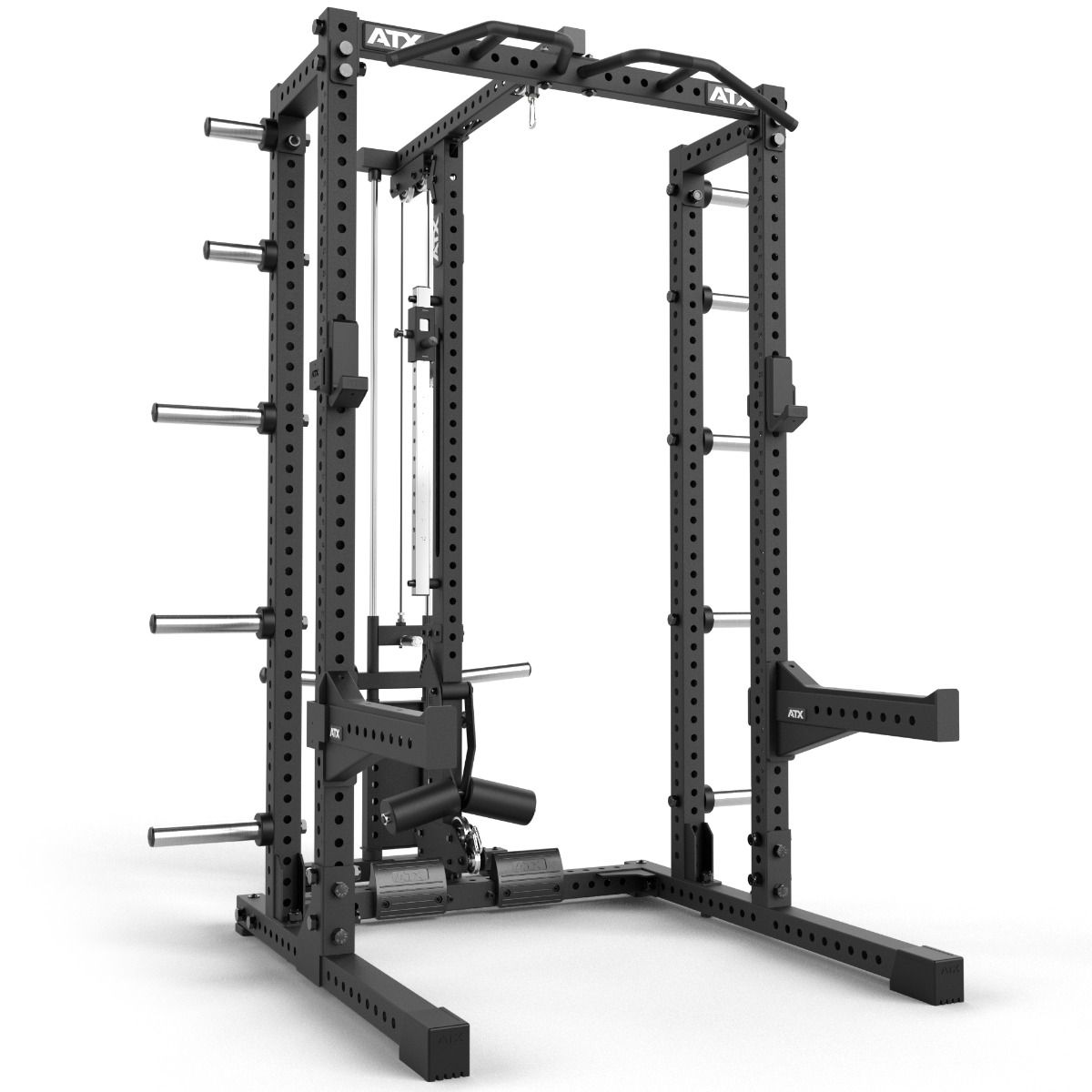Half Rack 780 komplettstasjon med extension og lat pulldown forfra