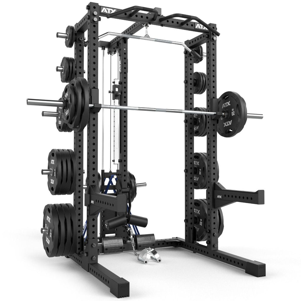 Half Rack 780 komplettstasjon med extension og lat pulldown bakside
