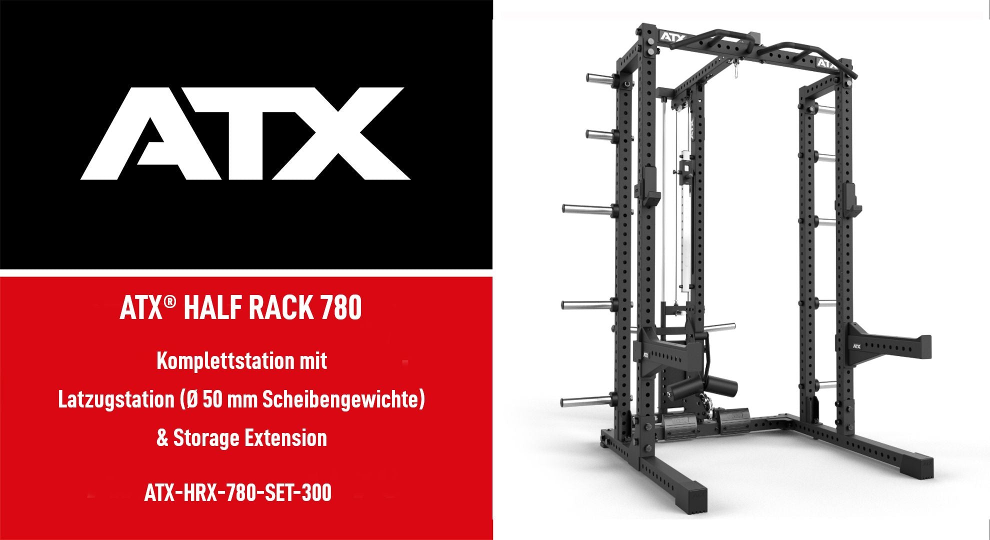 Detalj av profilstålramme på Half Rack 780 komplettstasjon