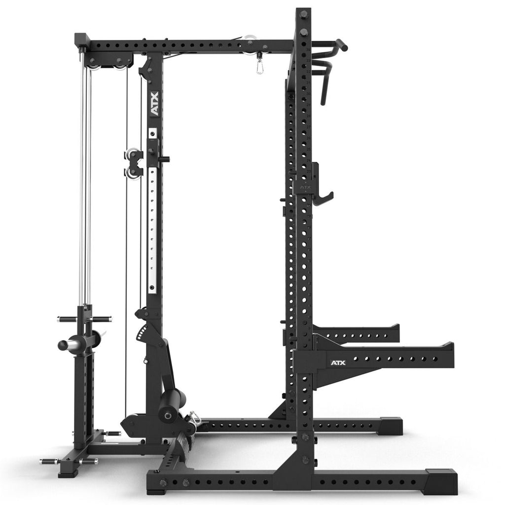 Oversikt Half Rack HRX-780 med lat pulldown plate load 70x70 mm ramme
