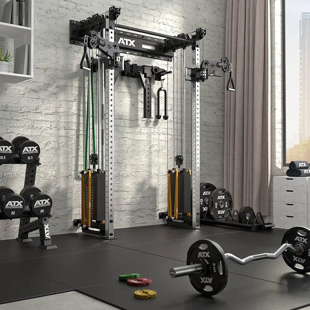 Half Rack med kabeltrekk 2 x 90 kg pinnevekter veggmontert - ATX