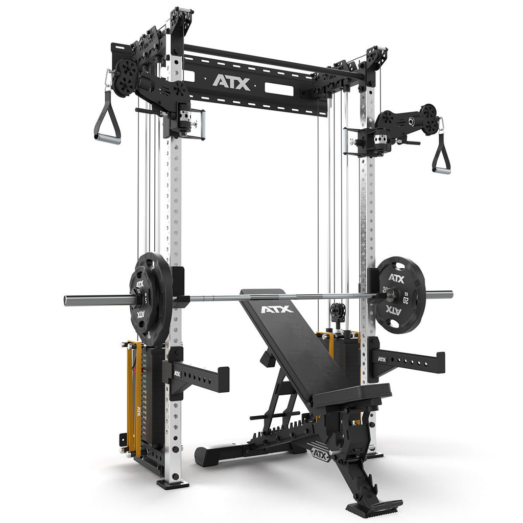 Half Rack med kabelstasjon 2 x 90 kg pinnevekter ATX bakside