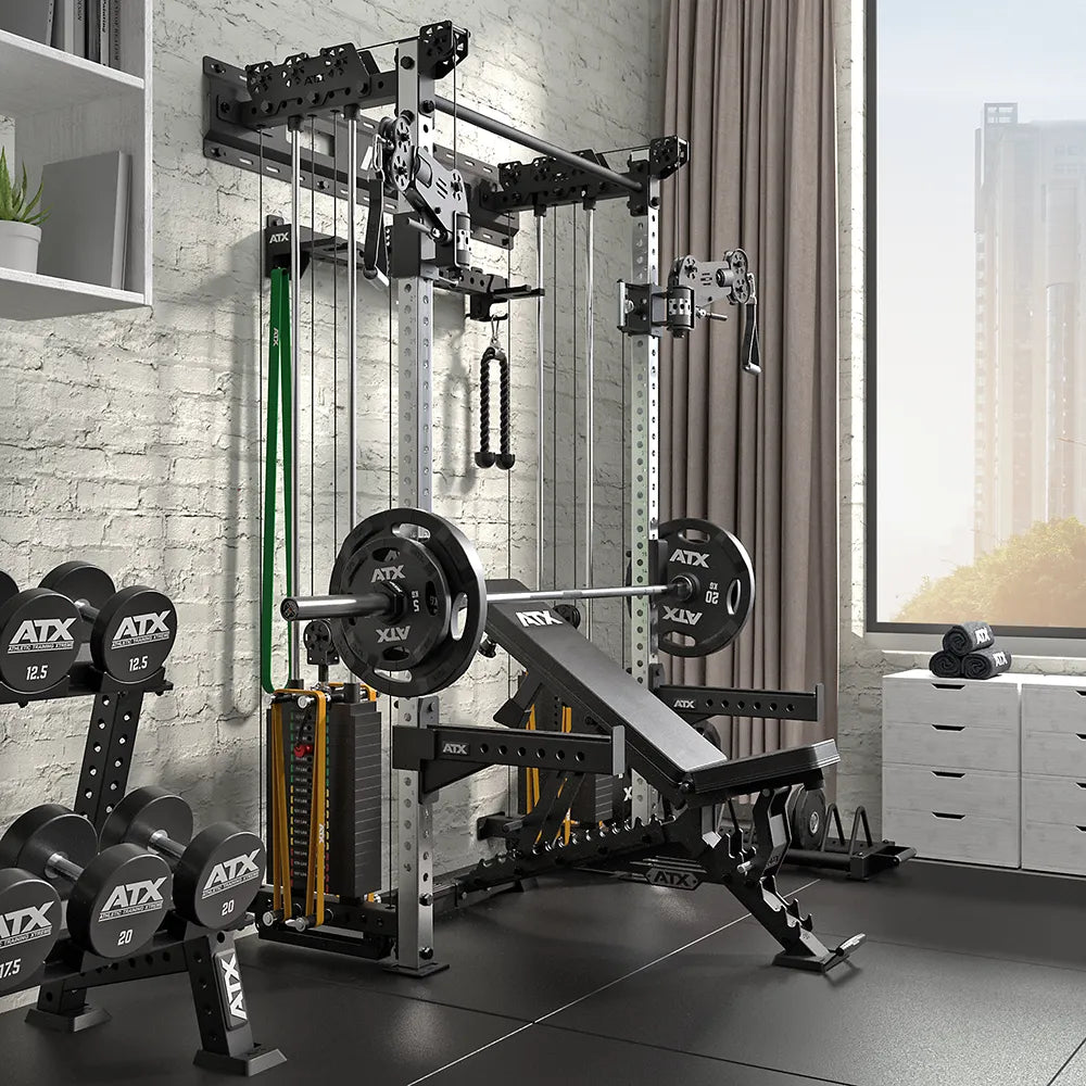 Half Rack med kabeltrekk 2 x 90 kg pinnevekter veggmontert - ATX