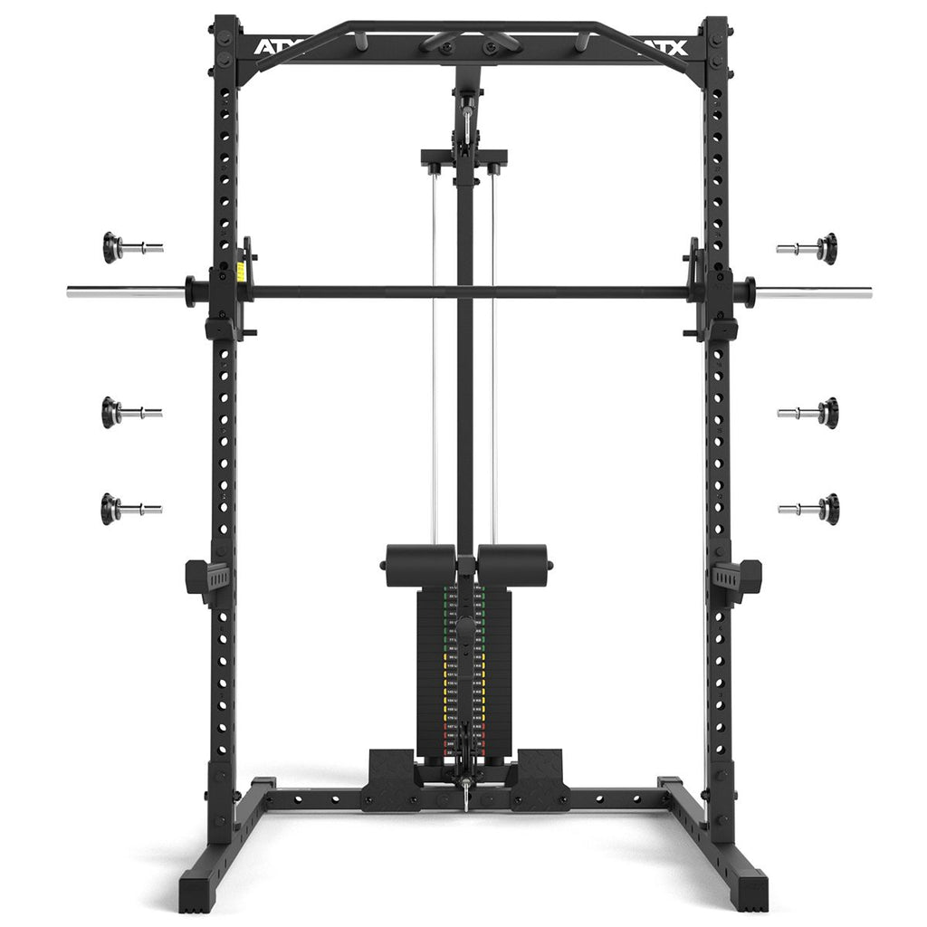 Half Rack komplettsett 510 med lat pulldown 100 kg og Smith Machine 196 cm - ATX