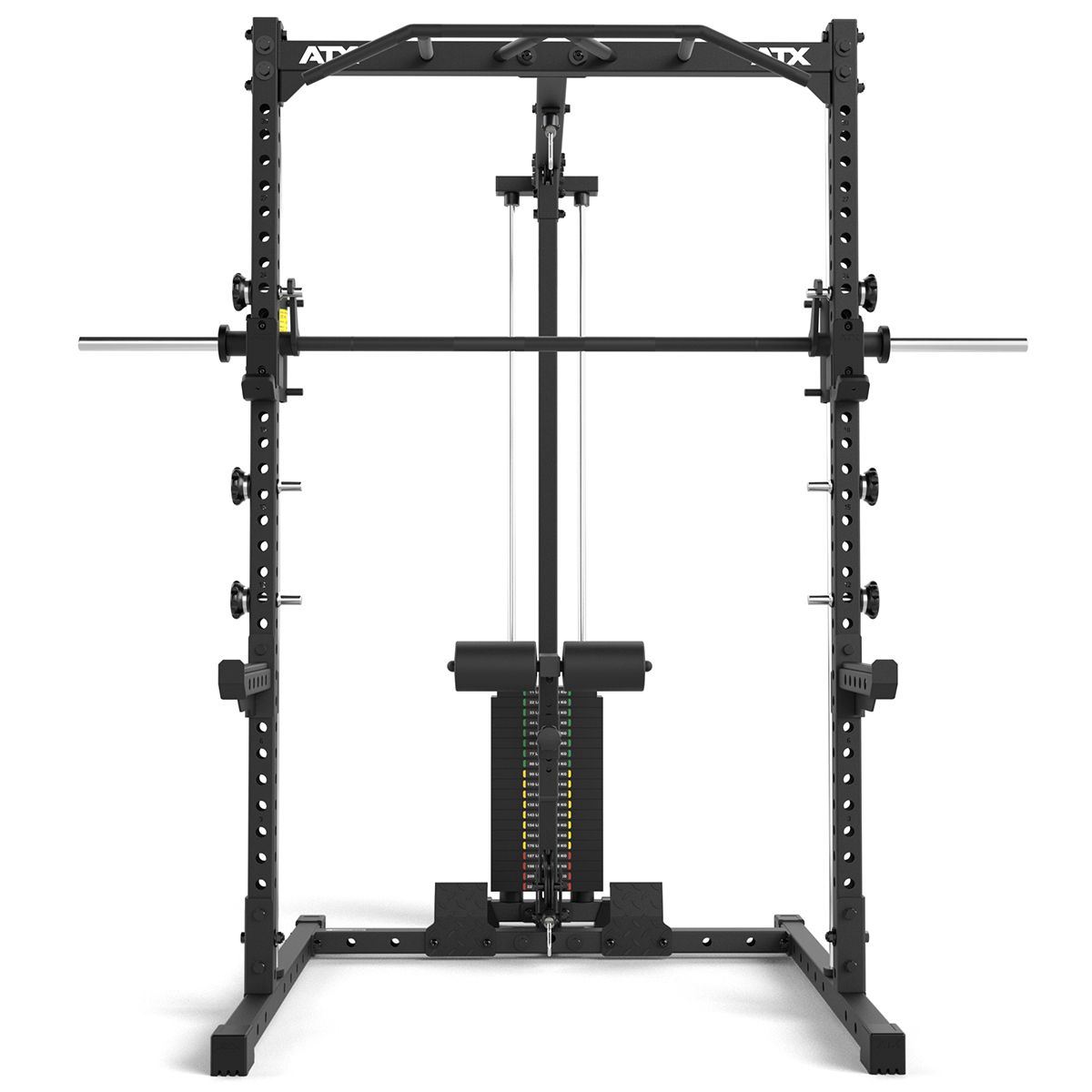 Half Rack komplettsett 510 med lat pulldown 100 kg og Smith Machine 196 cm - ATX