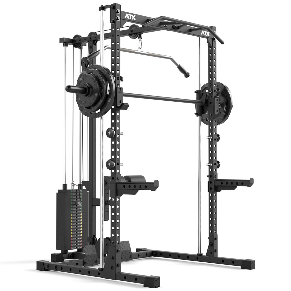 Montert Half Rack komplettsett 510 med lat pulldown stasjon
