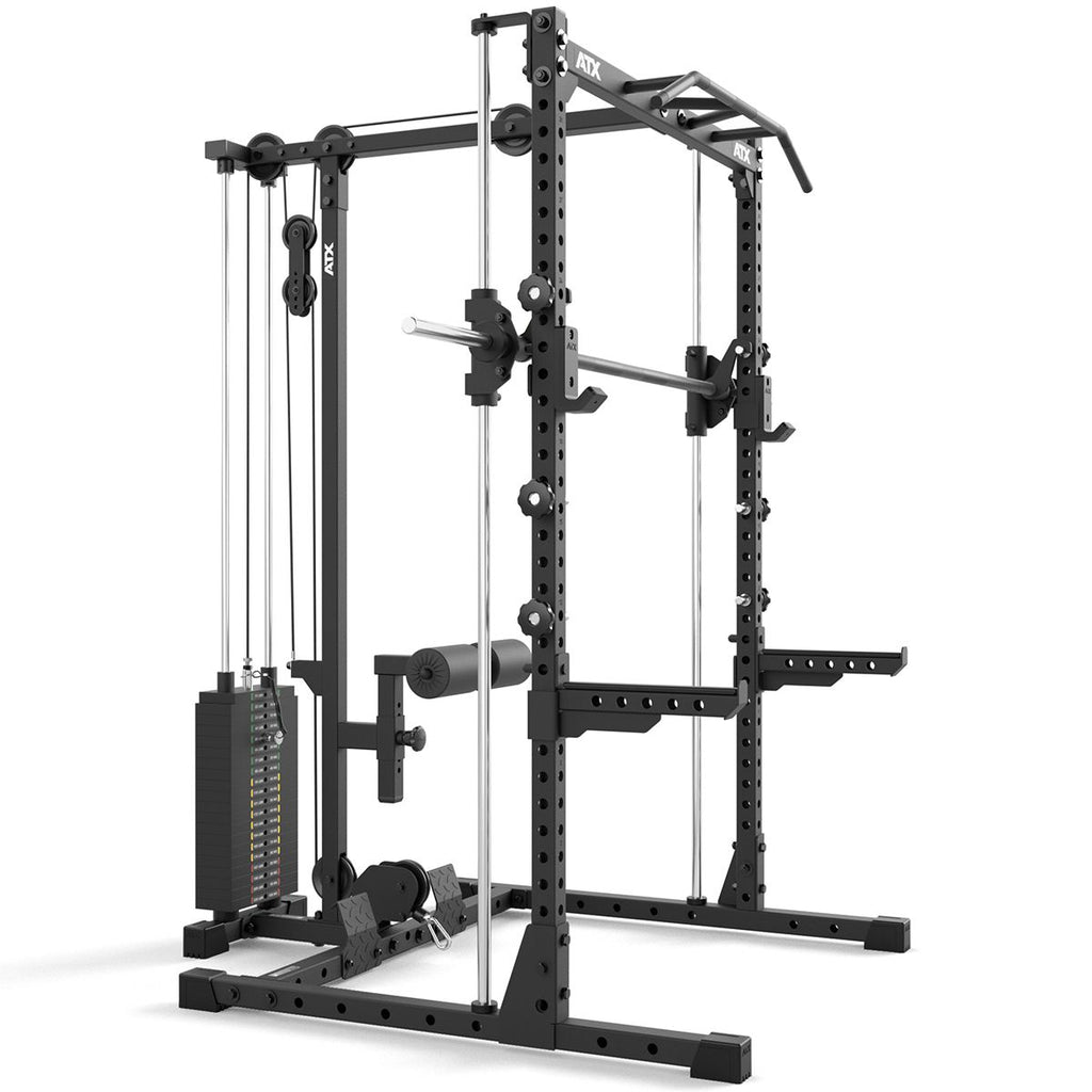 Nærbilde av profilstålramme på Half Rack komplettsett 510