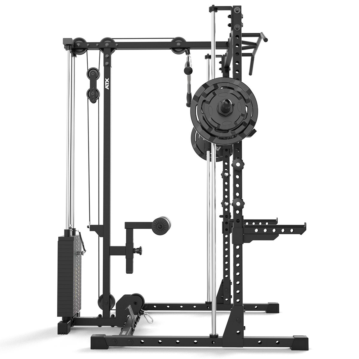 Half Rack komplettsett 510 med lat pulldown 100 kg og Smith Machine 196 cm - ATX