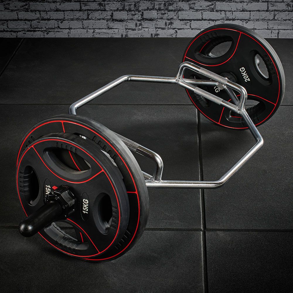 Hex Bar 30 mm forkrommet 23 kg maks 250 kg sideprofil