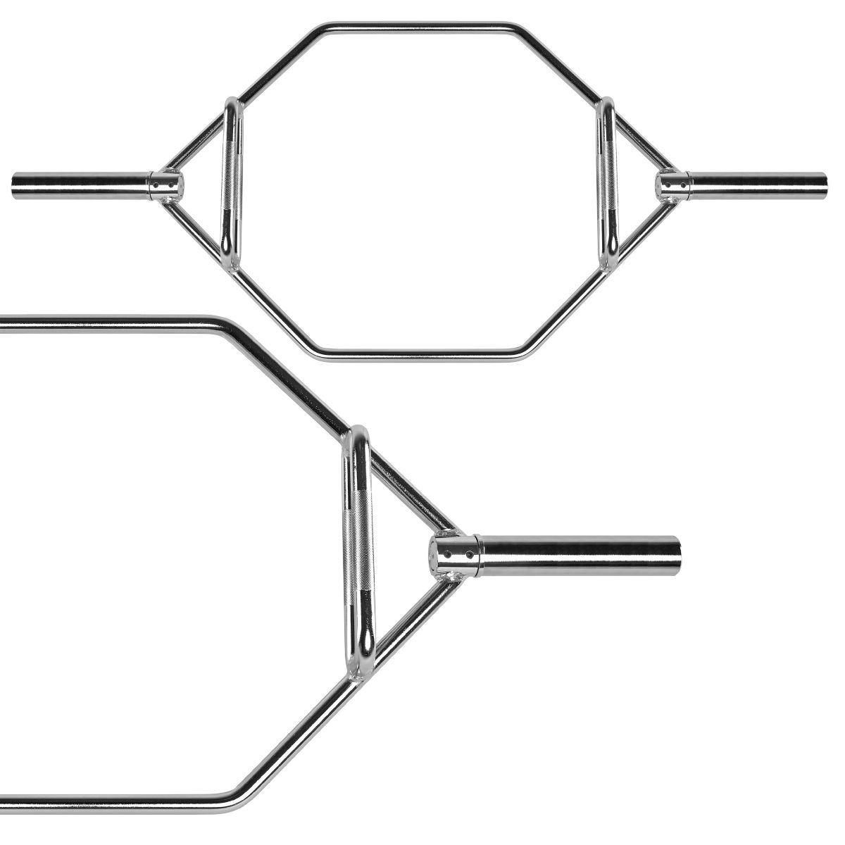 Hex Bar forkrommet 23 kg 142 cm 250 kg kapasitet B-vare bakside