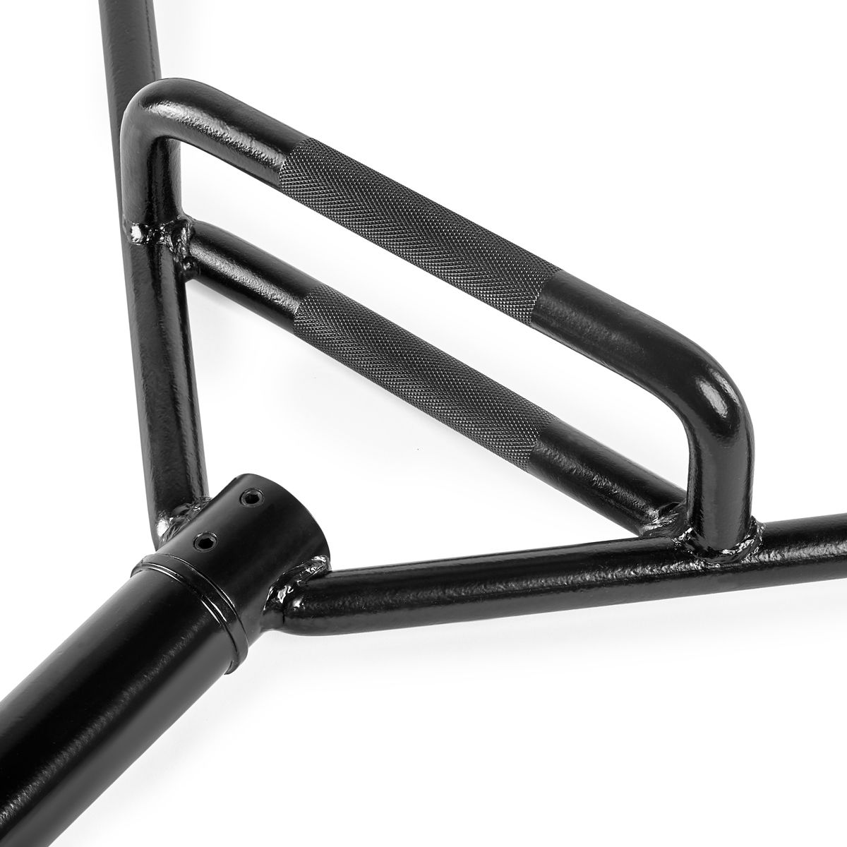 Hex Bar svart 142 cm 23 kg maks 250 kg detalj av grep