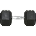 Hex dumbbell gummi 1 kg stålkjerne Ø28 mm grep forfra