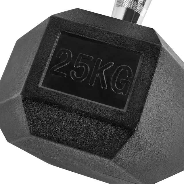 Hex dumbbell med gummibelegg 10 kg - Megafitness Shop
