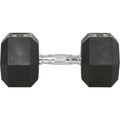 Hex dumbbell gummi 2,5 kg stålkjerne Ø28 mm forfra