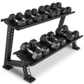 Hex håndvektsett gummi 5-20 kg 175 kg totalt forfra