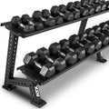 Hex håndvektsett gummi 5-30 kg stålkjerne forfra