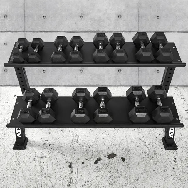 Hex dumbbell sett gummi 5-50 kg med ergonomisk grep - Megafitness Shop