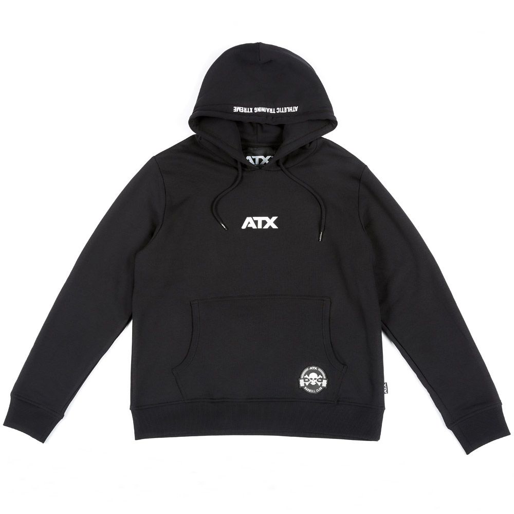 Hoodie 85 % bomull størrelse S svart - ATX forfra