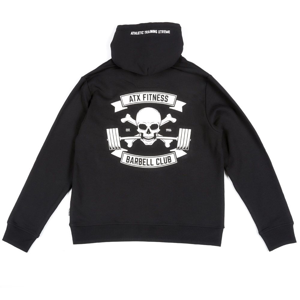 Hoodie bomull/polyester svart S–L ATX bakside