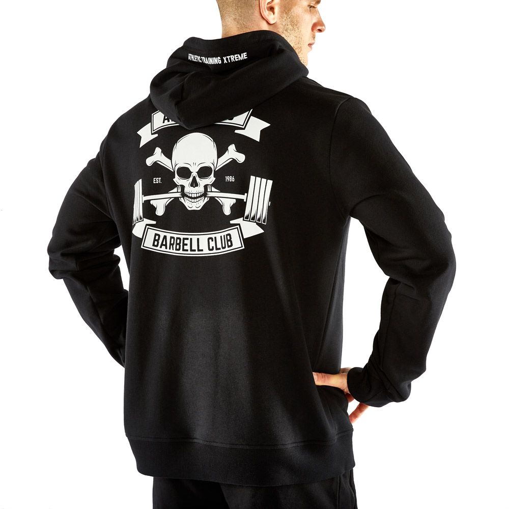 Hoodie bomull/polyester svart S–L ATX nærbilde stoff