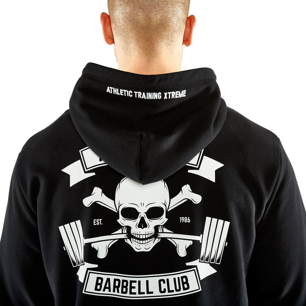 Hoodie bomull/polyester svart S–L ATX hette