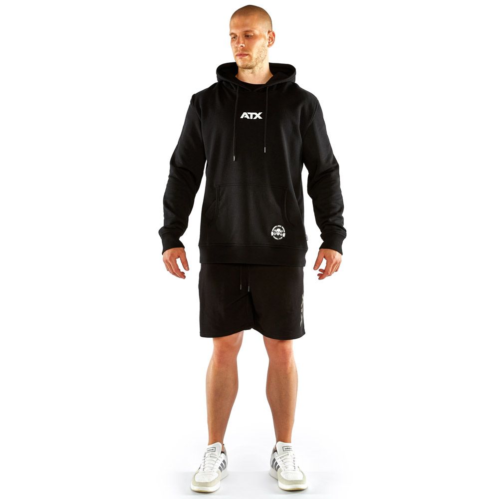 Hoodie bomull/polyester svart S–L ATX montering på modell