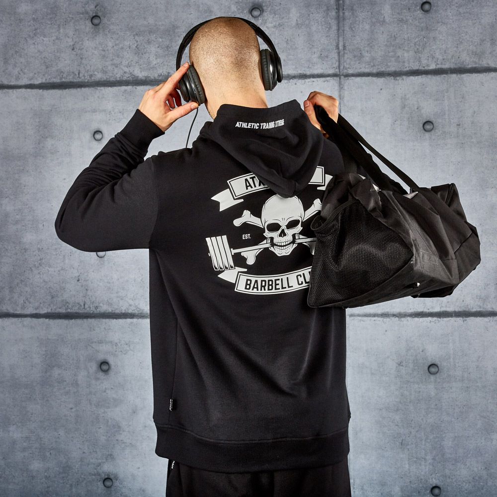 Hoodie bomull/polyester svart S–L ATX sømmer nærbilde