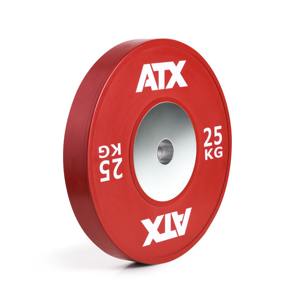 HQ-Rubber Bumper Plates rød 25 kg B-vare forfra