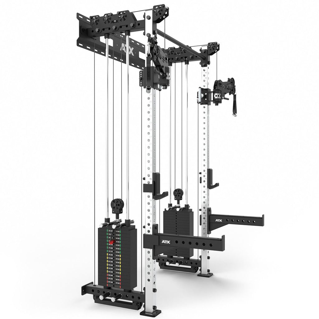 Detalj av J-Hooks på Half Rack med kabelstasjon 2x90 kg vektblokk veggfeste