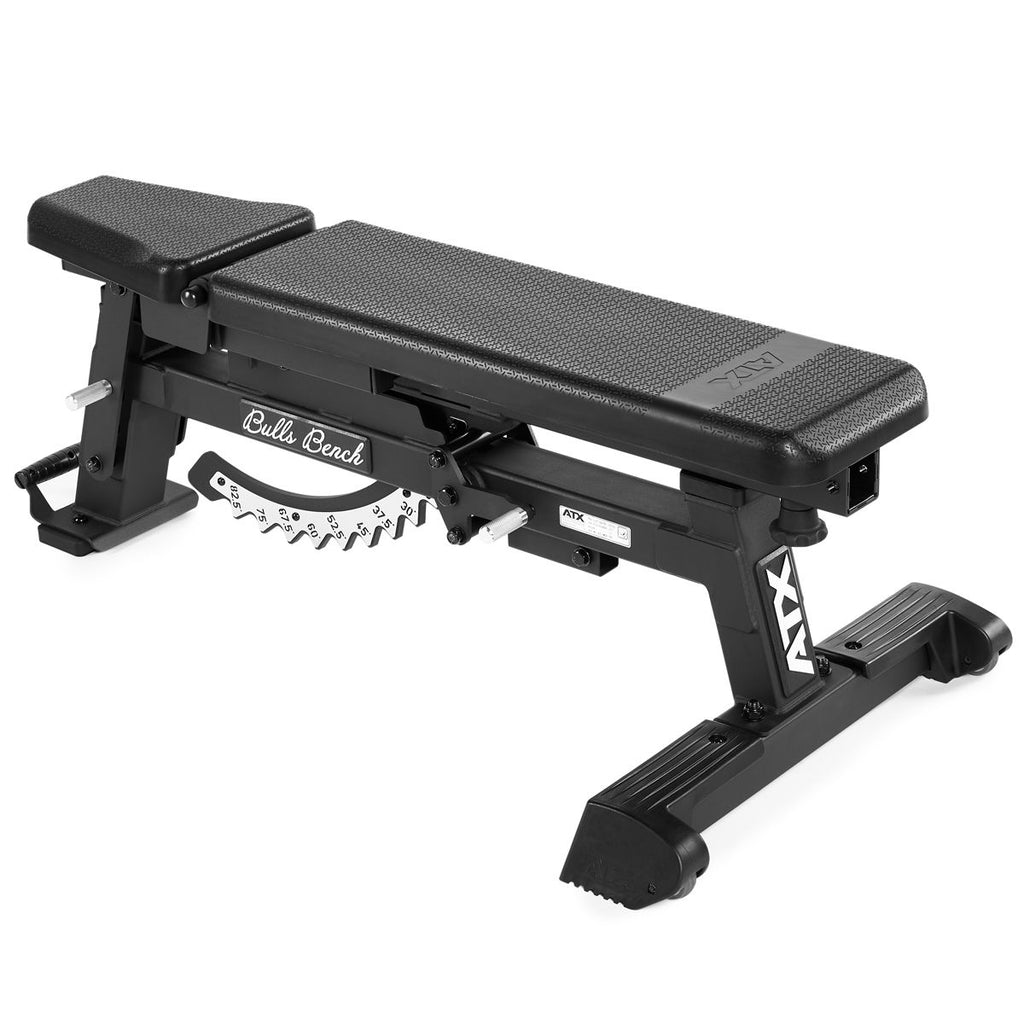 Justerbar treningsbenk Bulls Bench 600 kg kapasitet montert