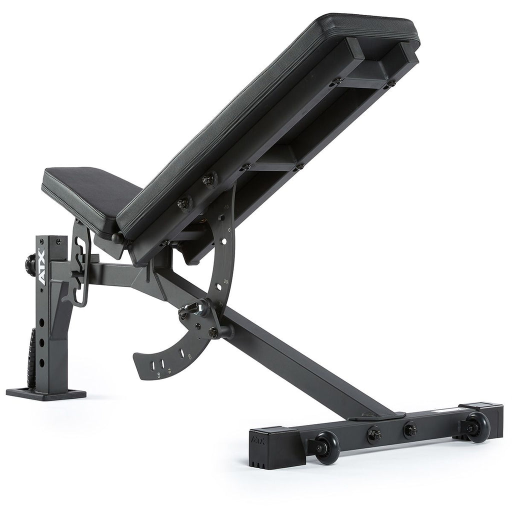 Justerbar treningsbenk MBX-520 350 kg 9-pos ryggstøtte nærbilde av stoff