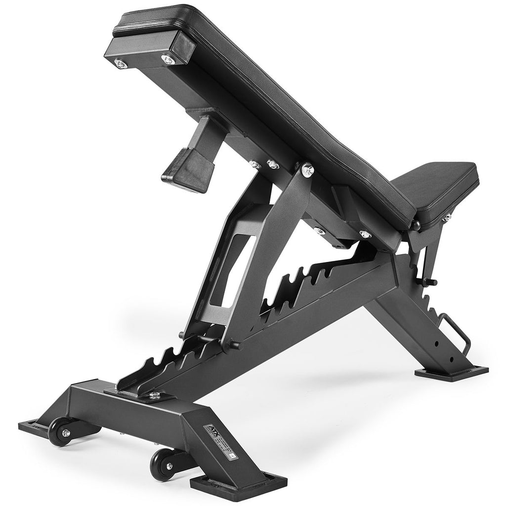 Justerbar treningsbenk Warrior Classic 650 kg transporthjul