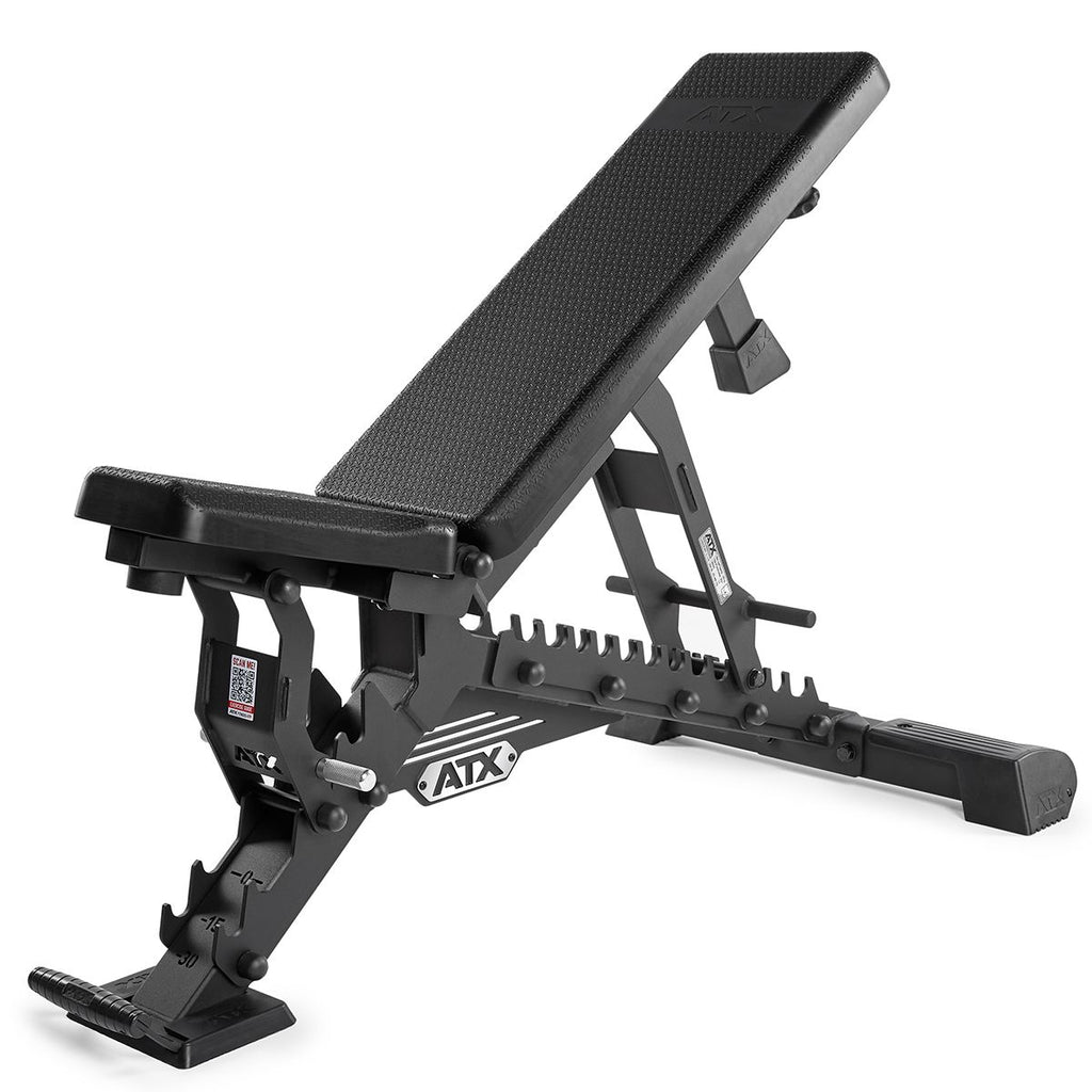 Justerbar treningsbenk Warrior PU 500 kg 48 kg forfra