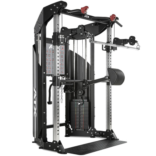 Kabeltrekkstasjon rack med 2 x 90 kg vektblokk forfra