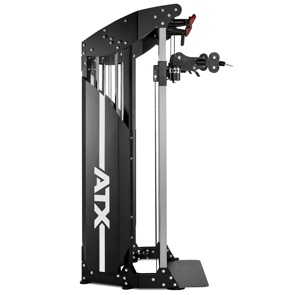 Detaljbilde av vektblokker på Kabeltrekkstasjon rack med 2 x 90 kg vektblokk