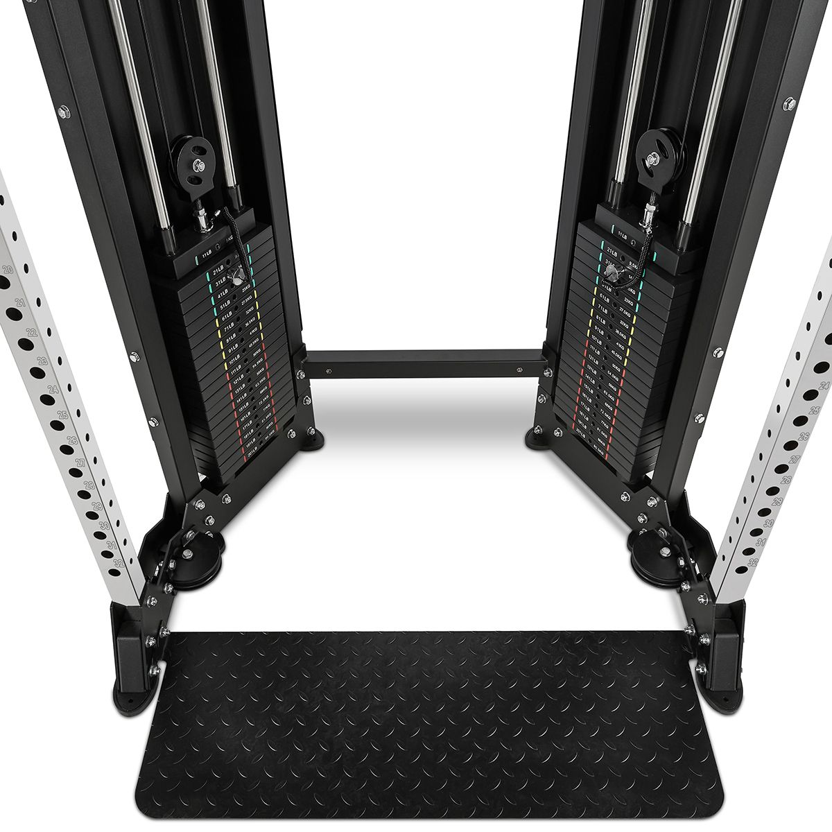 Montert Kabeltrekkstasjon rack med 2 x 90 kg vektblokk i treningsrom