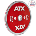 Kalibrert stålskive 50 mm CC 25 kg for powerlifting forfra