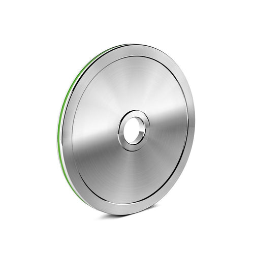 Kalibrert stålskive DYO 10 kg powerlifting 50 mm detalj